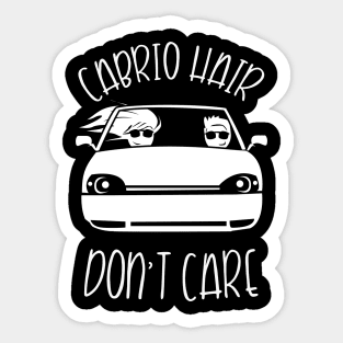 Convertible Hair Don't Care Convertible Driving Sticker